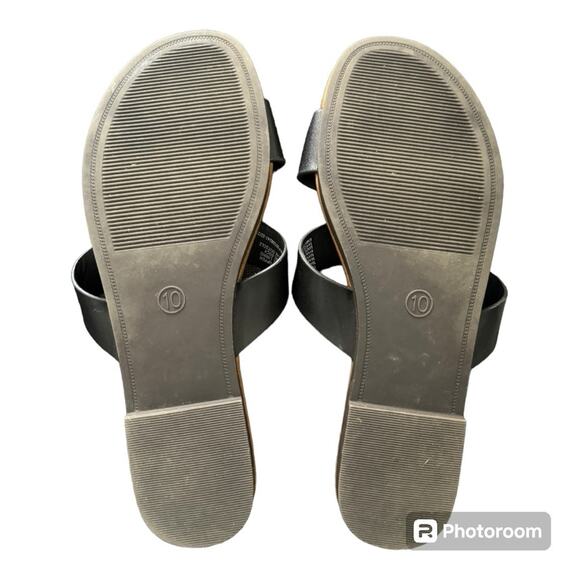 A New Day Catie Slide Sandals Open Toe Black Size 10 - Picture 5 of 6